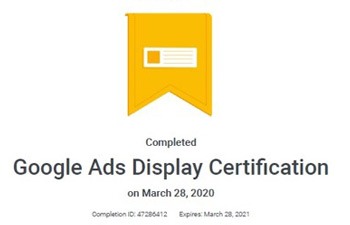 Google Ads Display Advertising Certification 2020