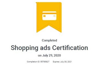 Google Ads Shopping Ecommerce Advertising Certification 2020